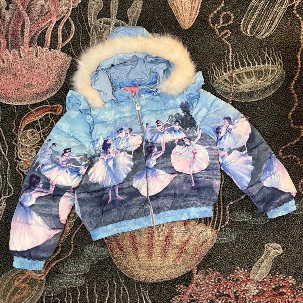 Sugar Thrillz size 1x New Dress Rehearsal crop Puffer ballet plus bow dollskill